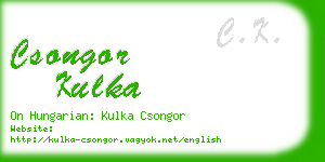 csongor kulka business card